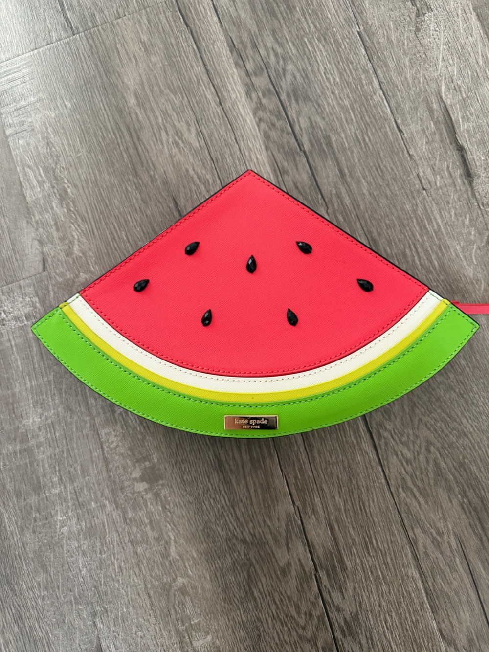 kate spade Kids Watermelon Wristlet Pouch - Pink, Green & White